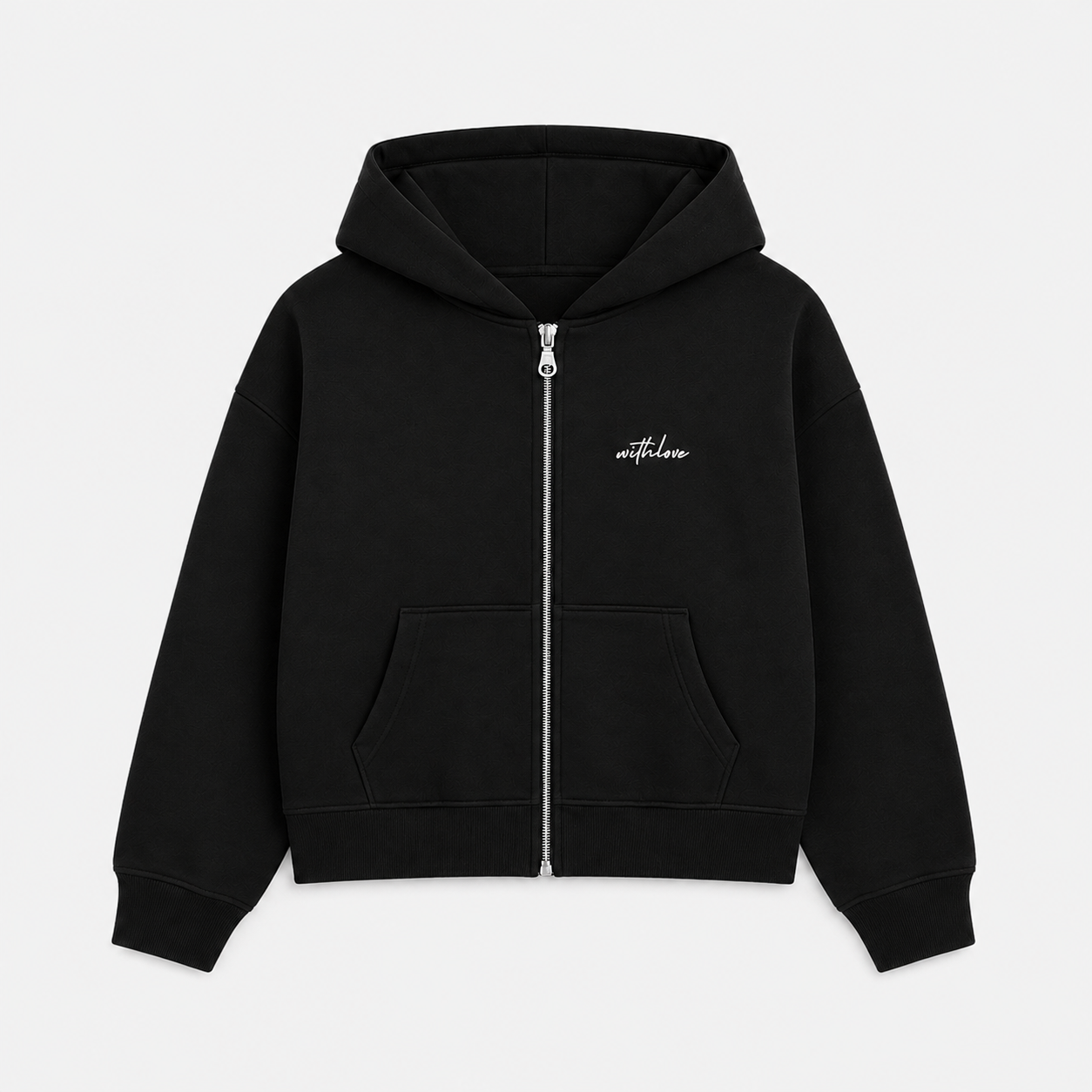 ZIPPER HODDIE BLACK