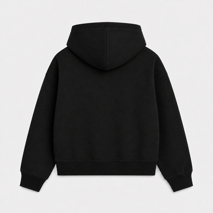 ZIPPER HODDIE BLACK