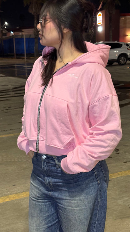 ZIPPER HODDIE PINK